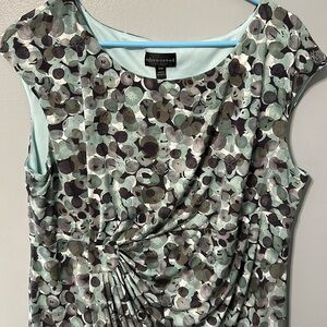 Ruched waist printed dress